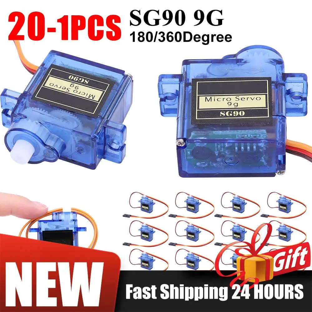 SG90 9G Micro Servo with QC Mark Compatible with 450 Fixed-Wing & Helicopter Models Essential RC Hobby Servo for Precise Control