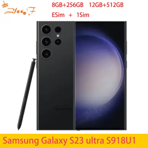 Samsung Galaxy S23 Ultra 5G s918u S918U1 6.8" ROM 256/512GB RAM 8/12GB Snapdragon NFC Original Android Cell Phone