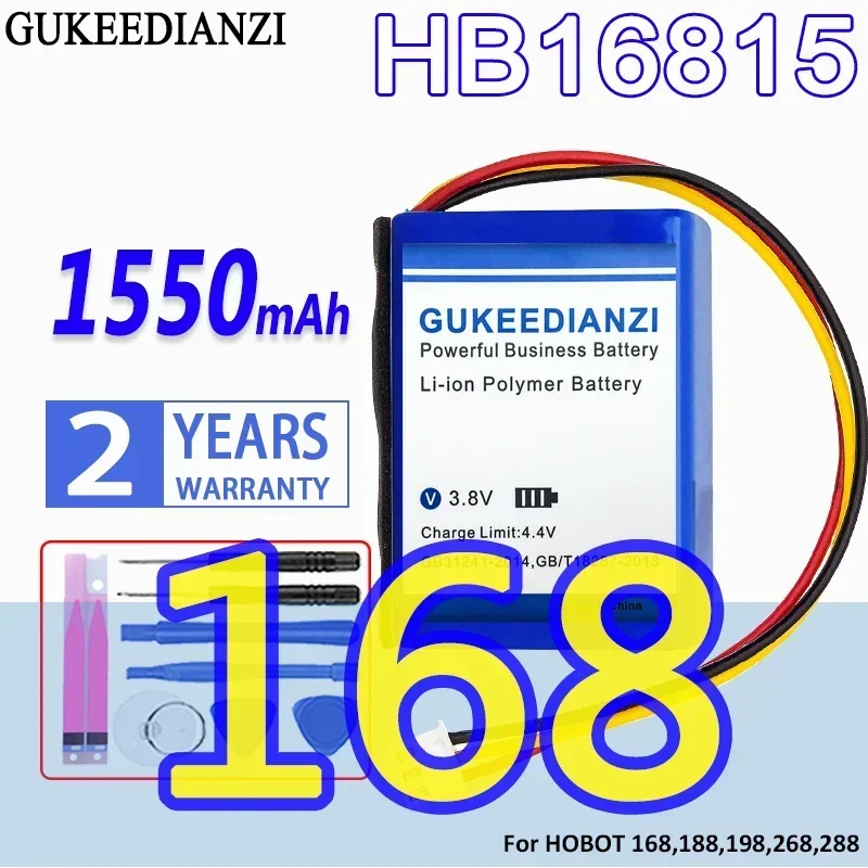 

Сменный аккумулятор GUKEEDIANZI большой емкости HB16815 1550 мАч для HOBOT 168,188,198,268,288