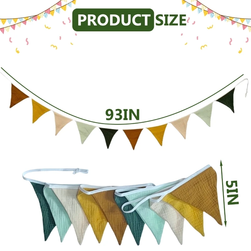 Ghirlande stendardi cotone Cameretta per bambini Bandiere appese Bandiere Decorazione Regalo Dropship