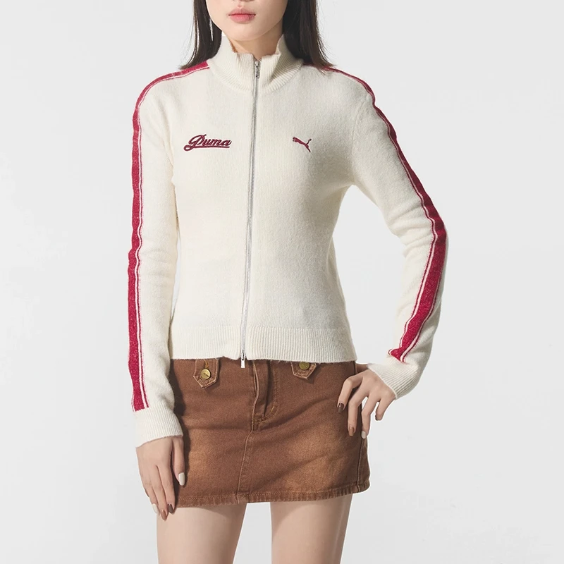 

Женская спортивная повседневная трикотажная куртка Puma Off-White 63571987