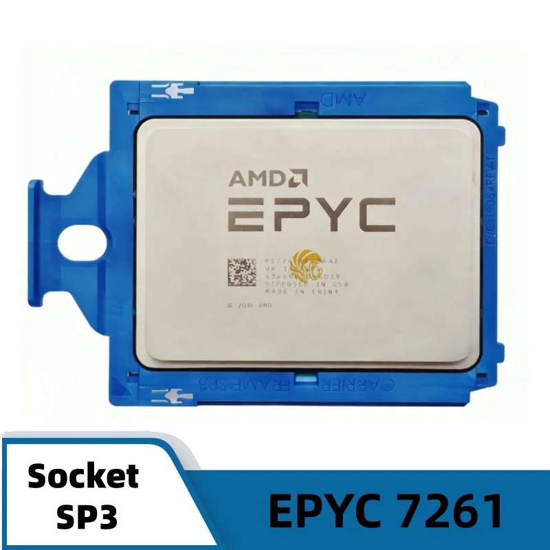 AMD EPYC 7261 2.5Ghz 8-Core 16-Thread L3 Cache 64MB TDP 170W مقبس SP3 Server CPU EPYC7261