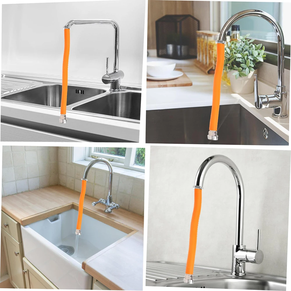 360 Degree Rotatable Faucet Extender Tube Kitchen Bendable Flexible Water tap nozzle Bathroom Splash Proof Foaming Mouth 3 Sizes