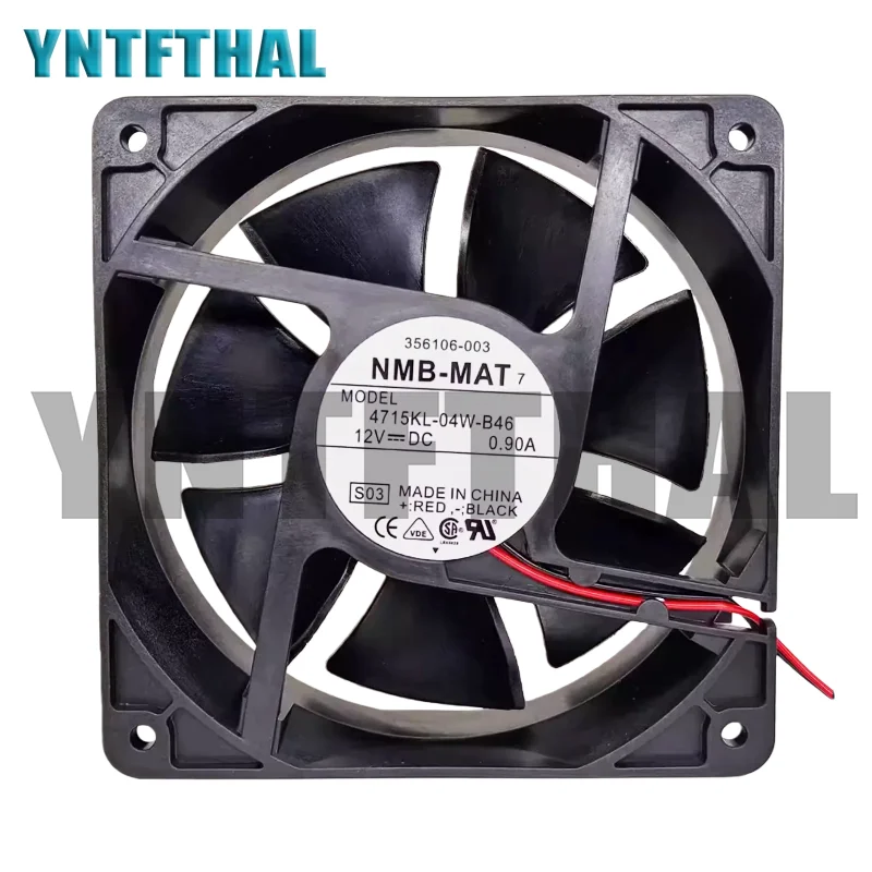 

Совершенно новый 12-сантиметровый вентилятор охлаждения 12038 12В 0.9А 4715KL-04W-B46 с 2 проводами