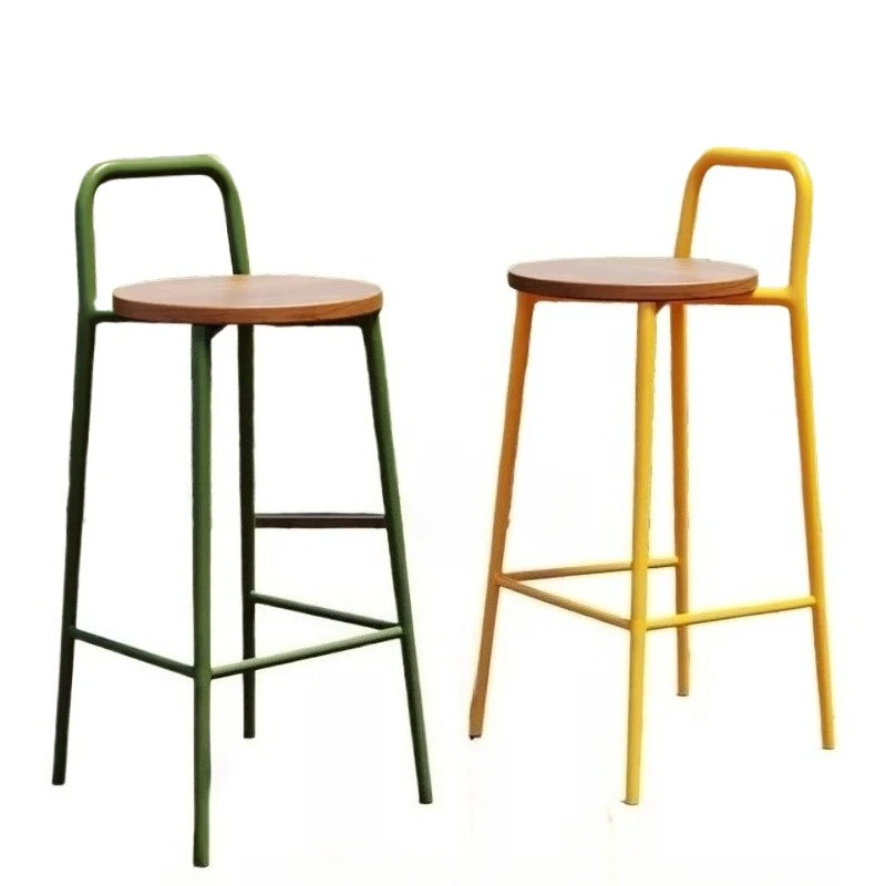 

Nordic Bar Backrest Make Up High Kitchen Design Garden Chair Stools Furniture Iron Swivel Stool Step Poltrona Adjustable Outdoor