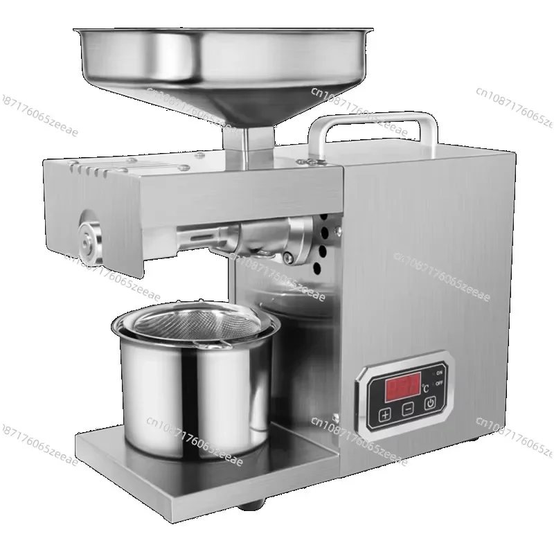 MJ Mini Household Oil Press Small 600W Stainless Steel Peanut Sesame Sunflower Cocoa Seed Oil Press 501S