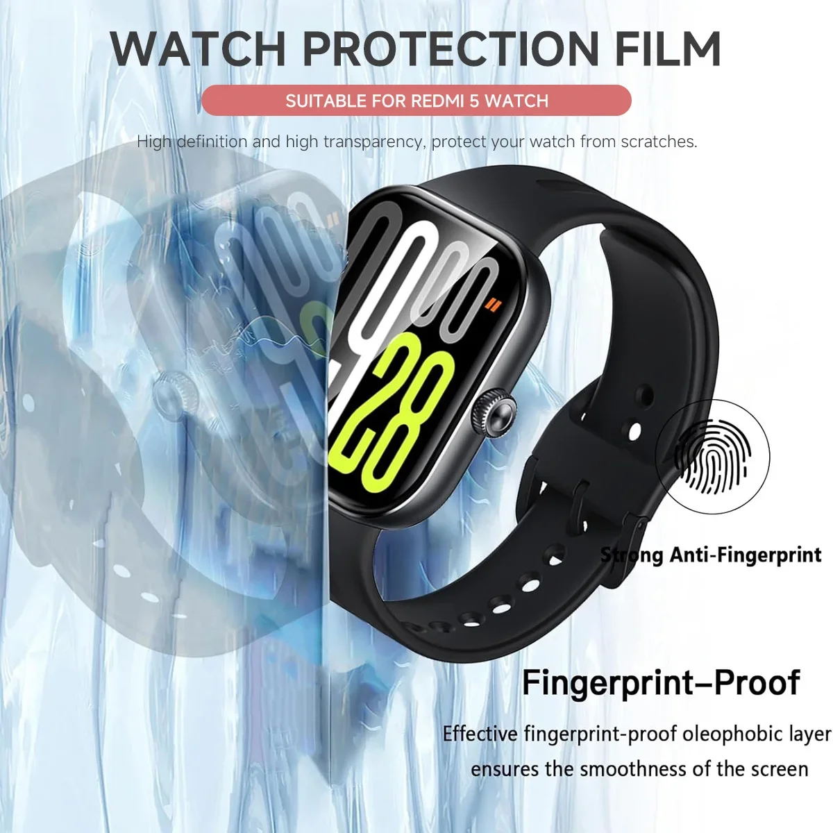 فيلم هيدروجيل لساعة Xiaomi Redmi 5 Active Watch4/3 2Lite واقي شاشة مقاوم للماء ساعة Redmi 5/4/3/2 فيلم ناعم 1-5 قطعة