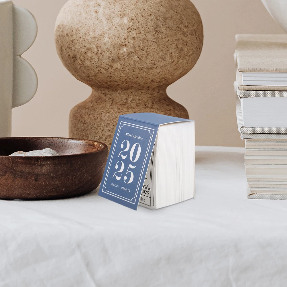 

2 Pcs Mini Calendar Daily Desk Boho Tearable Cute Teacher Flip Classroom Aesthetic Small Desk Printing Paper Product