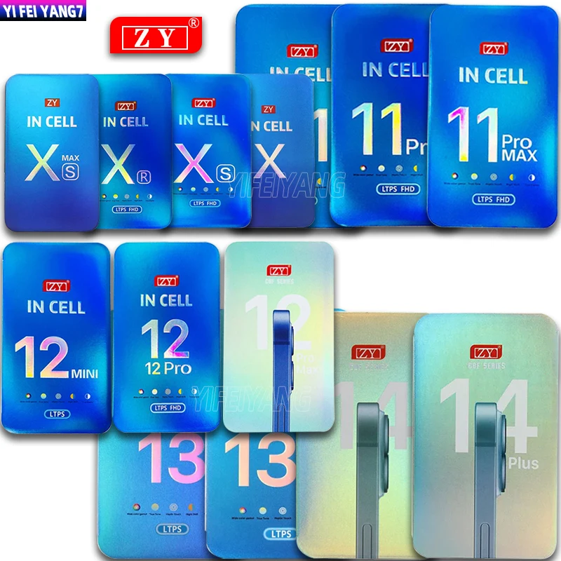 100% A ZY Incell For iPhone X XS Max 11 12 Pro Max 12Mini 13 Mini 14Plus LCD Touch Screen Digitizer Assembly Display Replacement