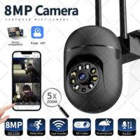 8MP Surveillance Camera PTZ CCTV IP Wifi Camera 4X Zoom Security Protection Wireless Home AI Human Trcking Outdoor Two Way Audio