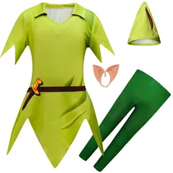 Anime Peter Pan Cosplay Costumes Les nouvelles aventures de Peter Pan Cosplay Men Adults Kids Halloween Party Performance