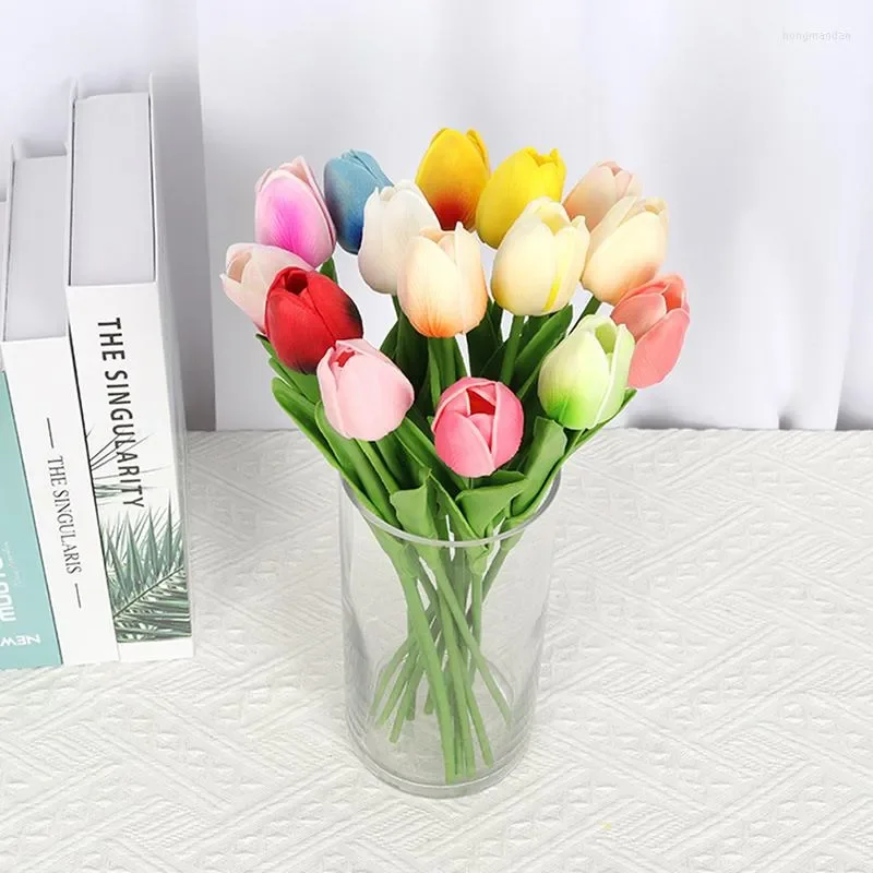

Artificial Tulip Flower Bouquet, Decor Flowers, Real Touch, Fake, Wedding Decor, Spring Party, DIY Home Garden Supplies, 5Pcs