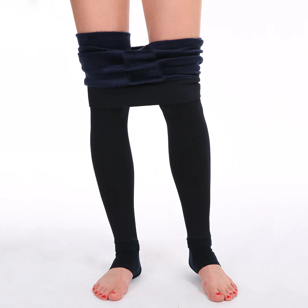 Damen-Perlen-Samt-Leggings mit Fleecefutter, dicke warme einteilige Thermohose für Herbst und Winter, dehnbare Damen-Unterhose. – Detail 17