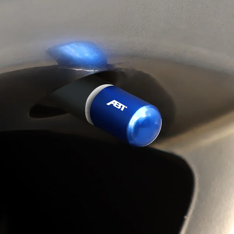 4 قطعة سبيكة سيارة الإطارات حافة عجلة مكافحة الغبار صمام الهواء قبعات لشركة فولكس فاجن ABT شعار بورا العلبة جولف جيتا بولو بيتل باسات شاران T-كروس