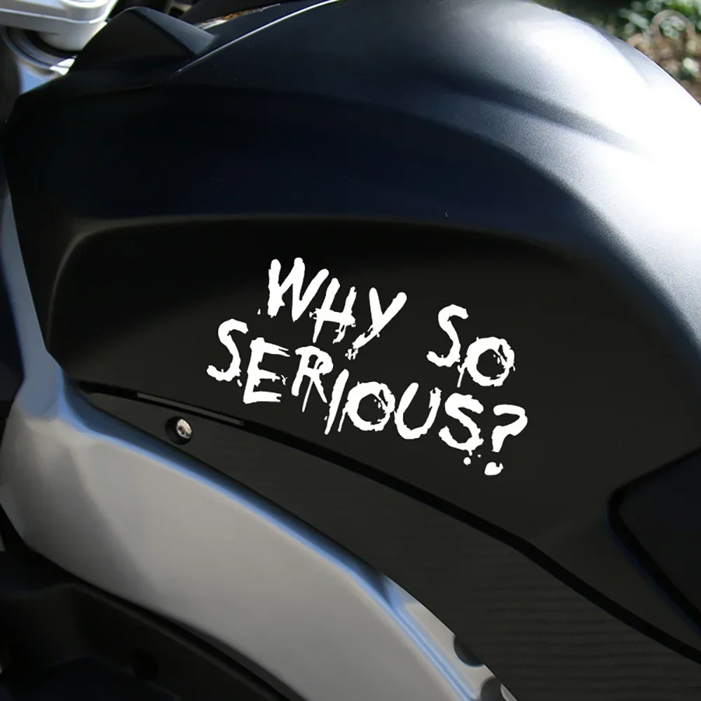 Autocollants décoratifs Joker sérieux en vinyle imperméable, adaptés aux réservoirs de carburant de moto, aux casques de course, aux autocollants de moto