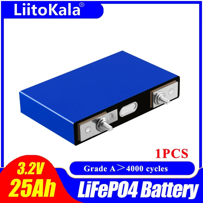 

LiitoKala 3.2V 25Ah Lifepo4 Battery 4S 12.8V Battery pack Lithium Iron Phosphate Battery Pack, Solar Motorcycle Electric Vehicle