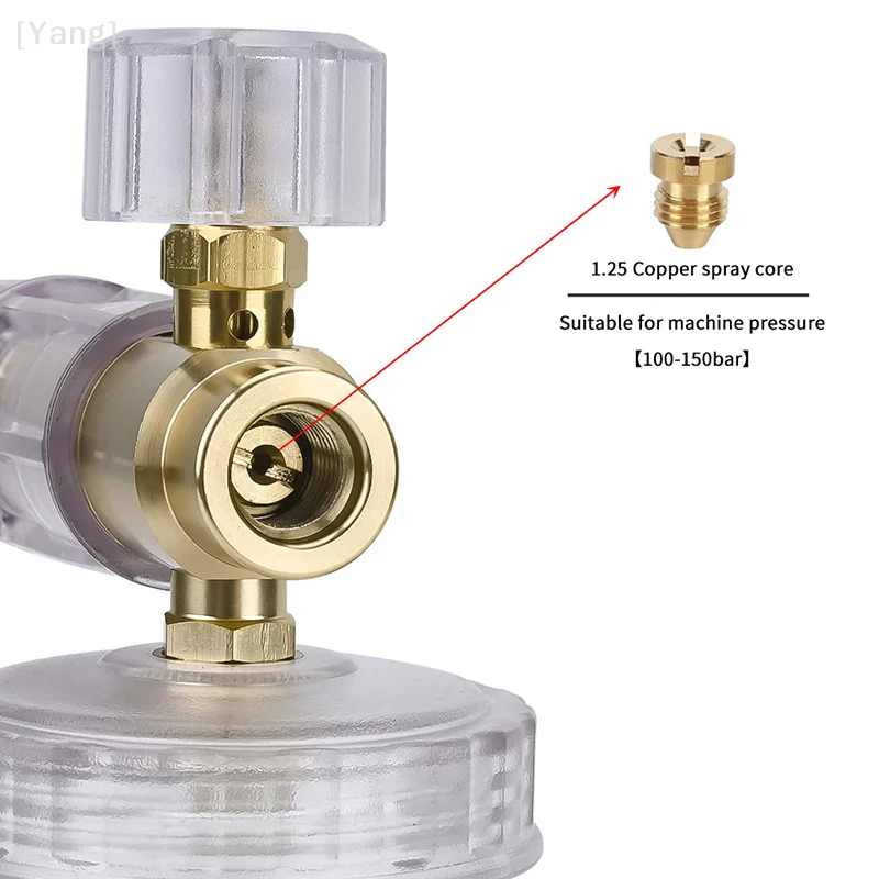 Lança de espuma de neve do gerador de espuma do canhão de espuma de alumínio da arruela de pressão com conector rápido de 1/4 "para portland husky ryobi greenwork