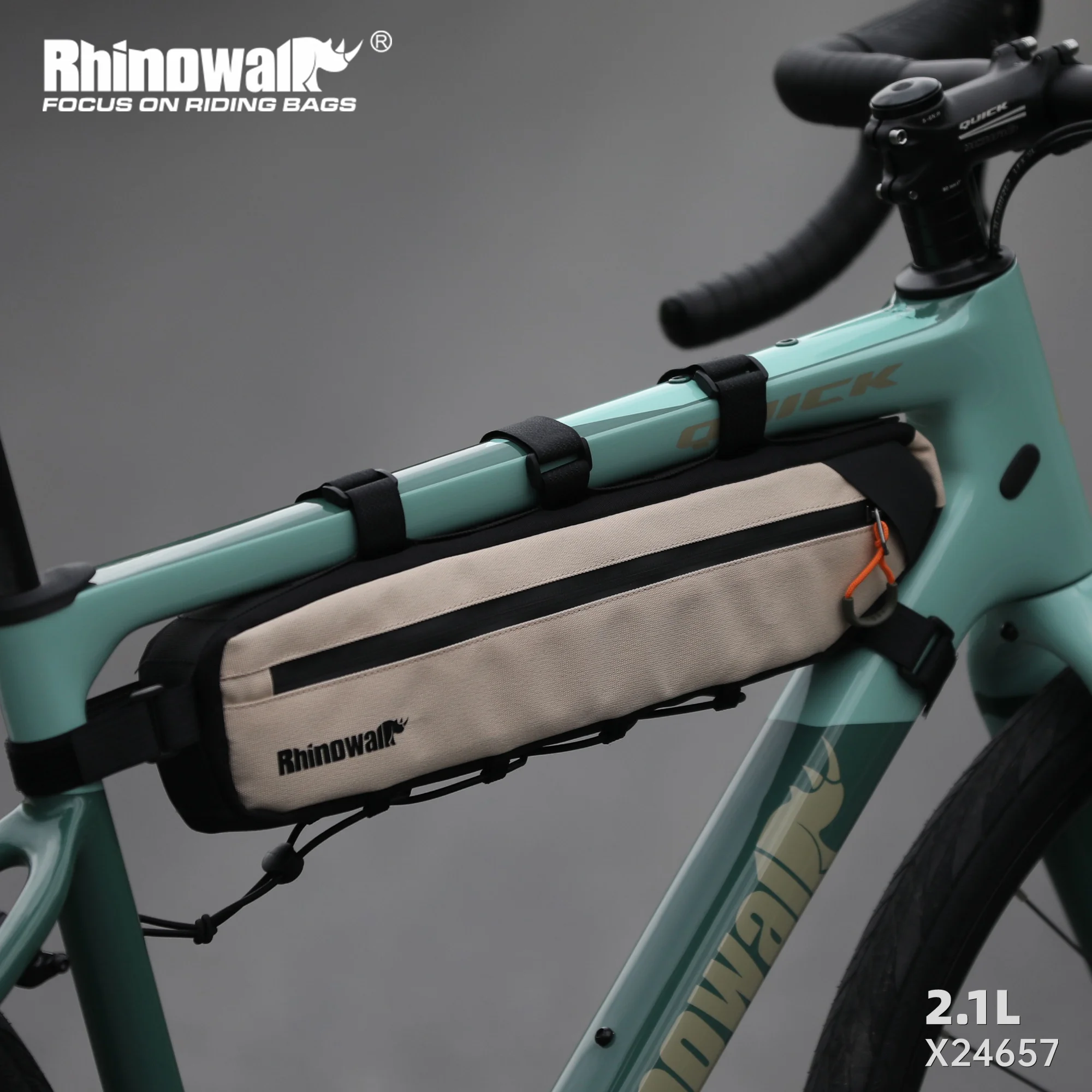 Rhinowalk Bike Frame Bag 2.1L-2.7L Bicycle Under Tube Bag Shockproof MTB Road Gravel Bike Triangle Storage Bag Dirt-resistant