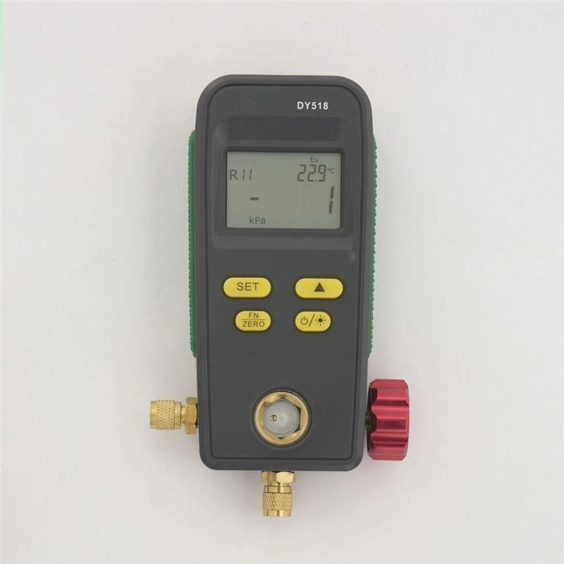 Refrigerant Vacuum Gauge Pressure Temperature Electronic Manometer Gauge Tester Digital Manifold Gauge for Car Air Conditioner