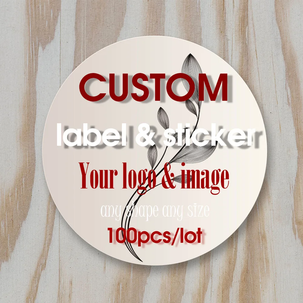 

100pcs Custom Stickers Customized Business Logos Iabel Birthdays Baptism Stickers Design Your Own Stickers Personalize Stickers