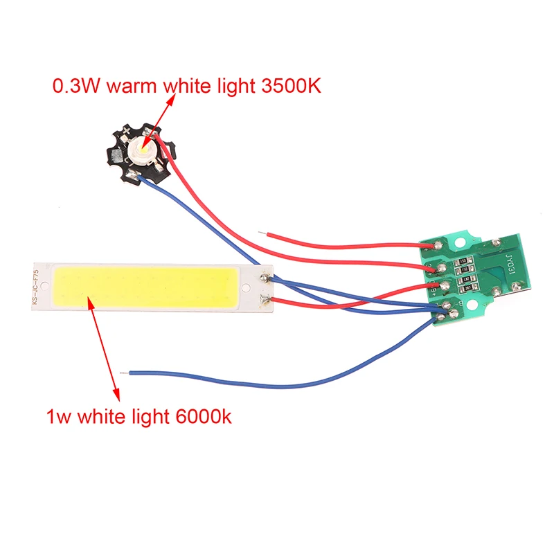 Dual LED Light Board Desk Lamp Flashlight Driver Board Circuit Board DIY Accessories DC3.7V-5V