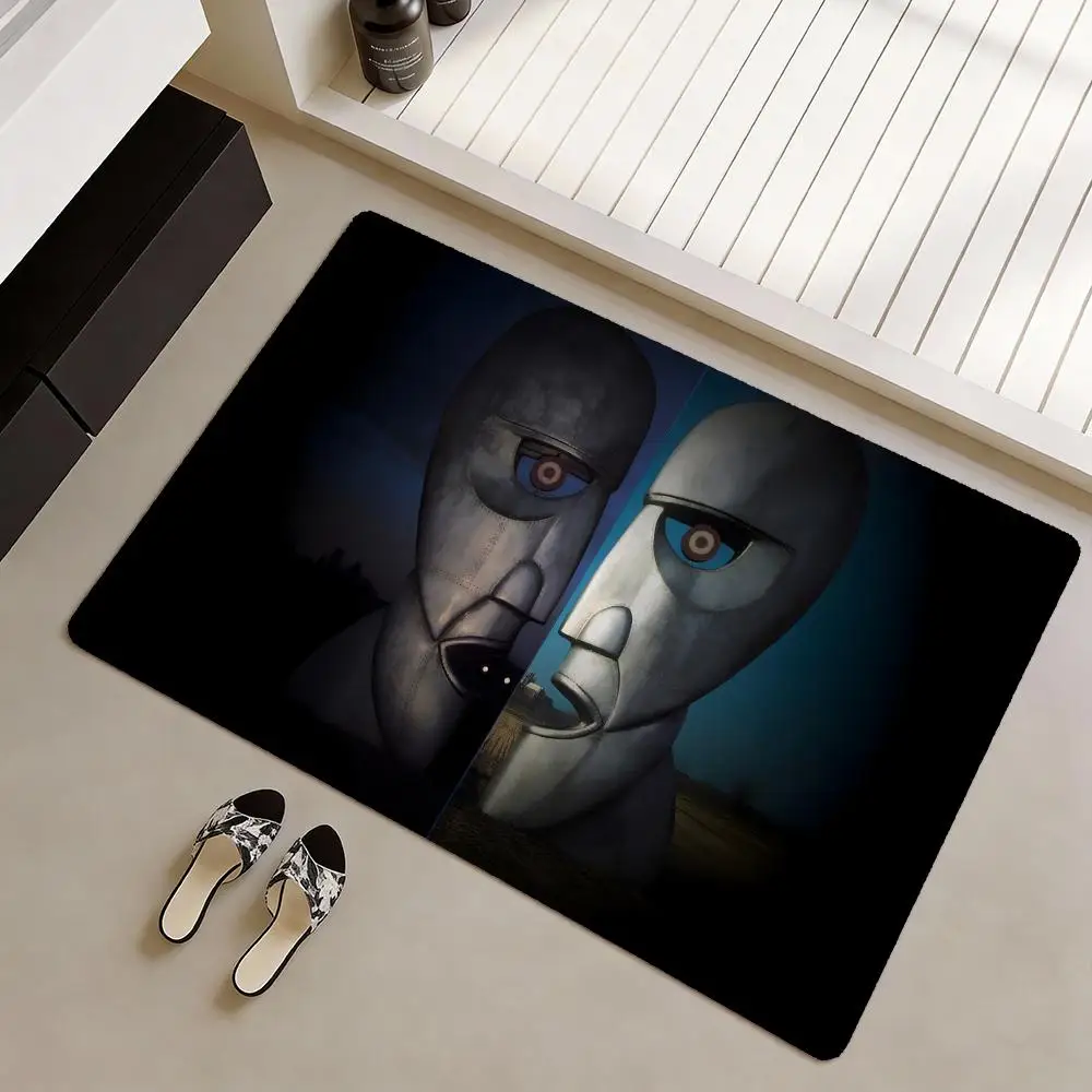 Image of Rock Band P-Pink Floyd Fußmatte, weicher Flanell, rutschfeste Fußmatte – verdickter Teppich für Wohnzimmer, Heimdekoration