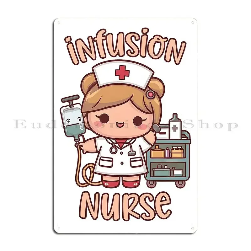 Infusion Nurse Iv Nurse Metal Sign Plaques Rusty Decoration Printing Garage Tin Sign Poster