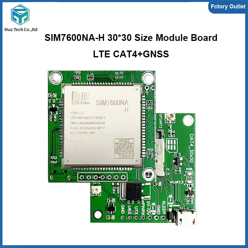 

SIMcom SIM7600NA-H макетная плата 4G LTE CAT4 30*30 мм модуль IOT макетная плата suporrt GNSS коммутационный комплект 1 шт.