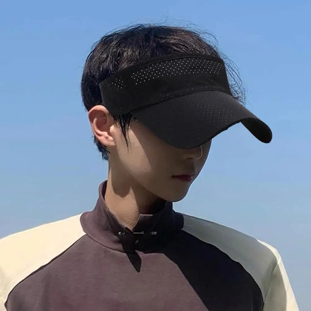 Summer Breathable Korean Version Outdoor Hat For Men And Women Versatile Casual Empty Top Hat Tennis Running Sunscreen Cap Hat