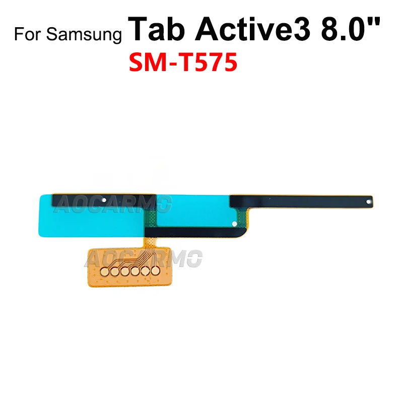 Aocarmo For Samsung Galaxy Tab Active3 8.0inch SM- T575 Power On OFF Volume Buttons Flex Cable Repair Part