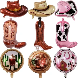 Western Theme Party Balloons Cowboy Boots Cowboy Hat Foil Balloons Western Birthday Party Decoration Balloons