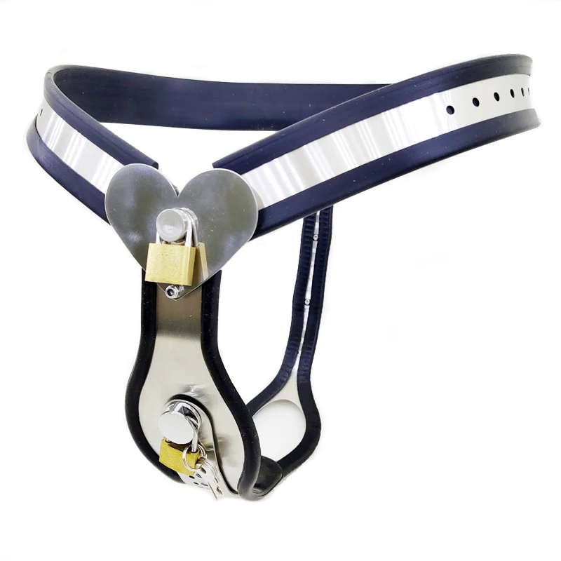 Female Heart Shaped Stainless Steel Chastity Pants BDSM Bondage Restraints Fetish Wear Adult Games Sex Toys for Woman