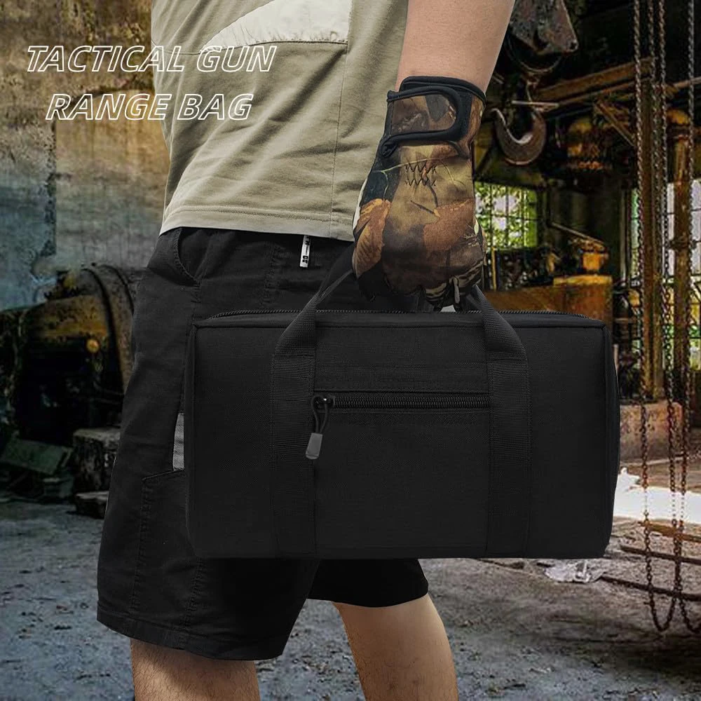 Bolsa de alcance de arma, estojo de pistola com bolsa de revista, estojo macio para arma de fogo, bolsa de transporte acolchoada, suporte de pistola, bolsa mag