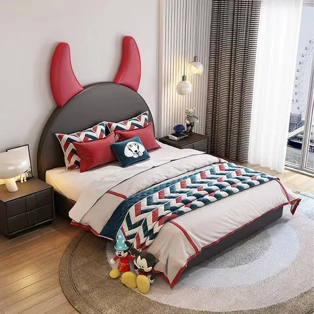 Light Living Room Kid Bed Children  Bed Student Set Luxury Modern Simple Single Creative Custom Children Boys Cartoon