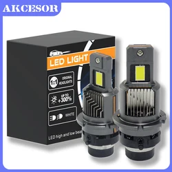 2 Pcs D2S LED D4S D2R D4R Headlight Bulbs 6000K 10000lm Plug&Play Xenon Light Replacement Canbus Error Free 12V 35W Lamp