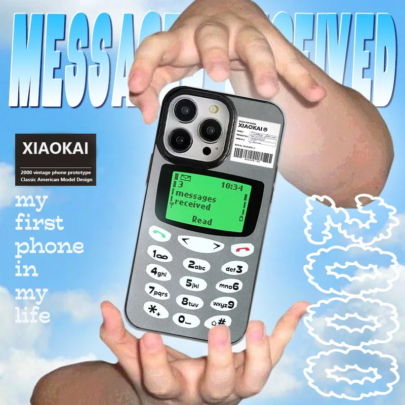 

Креативный ретро-телефон Y2K, подходит для Apple 16 iPhone 15 Pro Max, чехол для телефона 14, черный 13, чехлы Millennium Dream Core в американском стиле ретро
