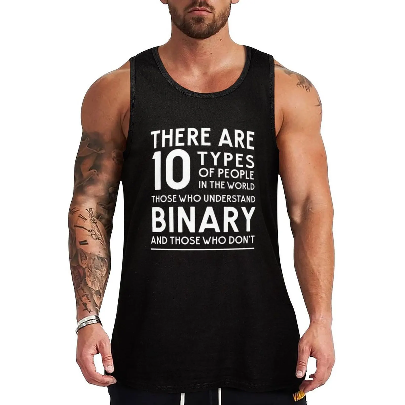 

There Are 10 Types Of People Tank Top Men's t-shirt gym t-shirts man Men's summer vest