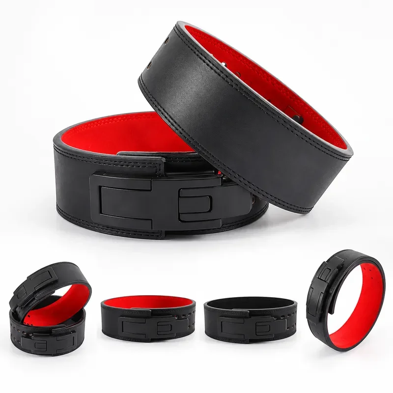 Leather Weightlifting Belt for Men and Women Heavy Duty Squat Deadlift Gym Waist Support Protective Gear