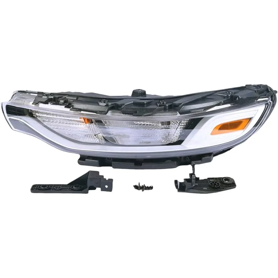 مجموعة المصابيح الأمامية الهالوجين من الجانب الأيسر للسائق مع ضوء النهار الجري لترقية الإضاءة الأمامية للمركبة المتوافقة مع كيا S #1