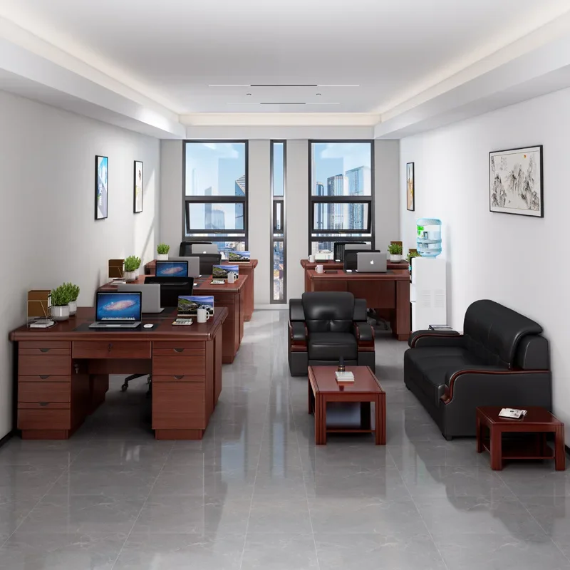 Desktop conference table Office table and chair combination Home simple modern office Boss Staff training