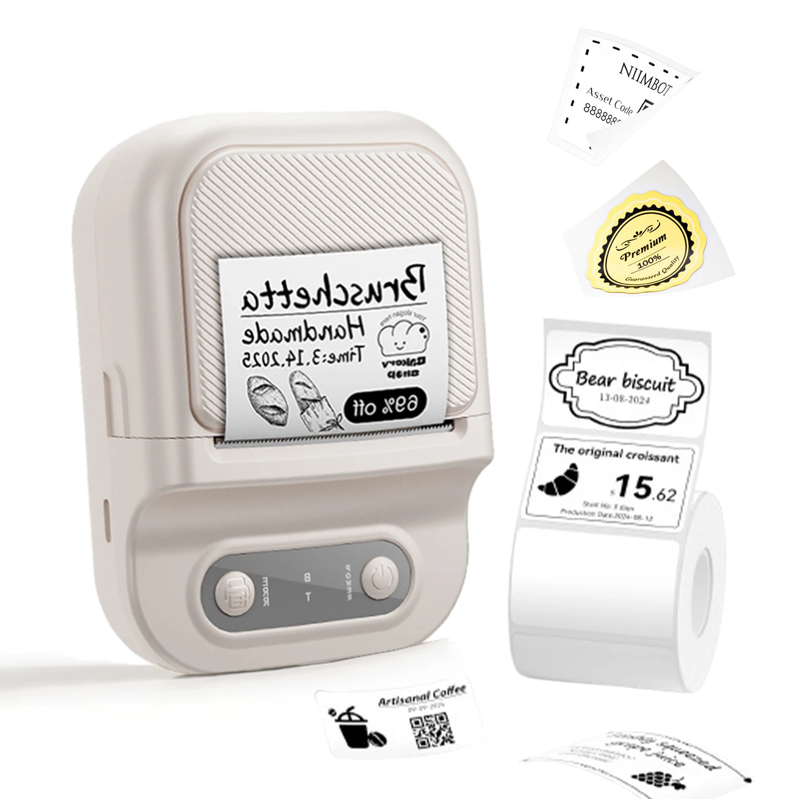 

Portable Mini Label Printer Bluetooth Self-Adhesive Inkless Printer Android & iOS For School Home Office Business As B21 B1 P2