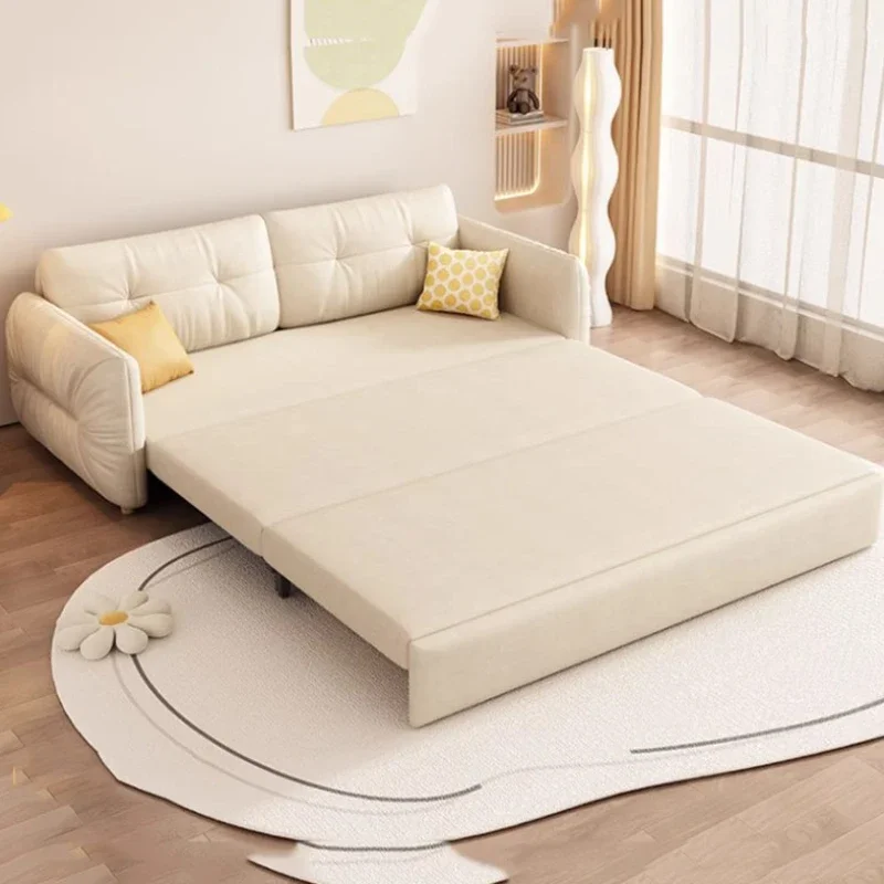 Sofás nórdicos modernos para sala de estar, camas de almacenamiento, suelo elegante blanco, sofás perezosos, cama plegable, muebles europeos Divani Da Soggiorno