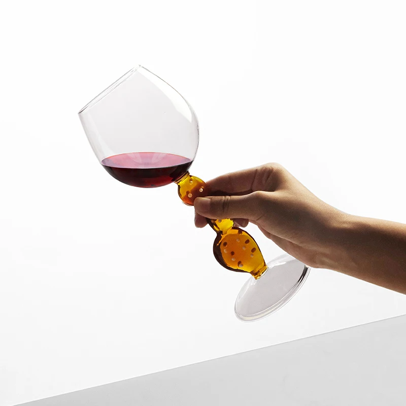 Cactus Stemware Wine Glass Cocktail Glass Heat Resistant Glass Red Wine Glass Cocktail  Goblet Glass Cup Drinkware Barware