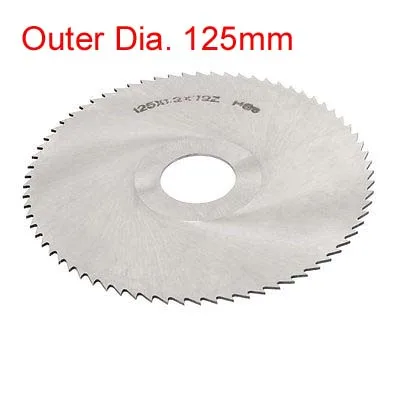 1pc Outer Dia. 125mm x 27mm Inner Dia 72 Teeth HSS Slitting Saw Milling Cutter Thickness 0.8/1/1.2/1.5/2/2.5/3/3.5/4/4.5/5/5.5/6