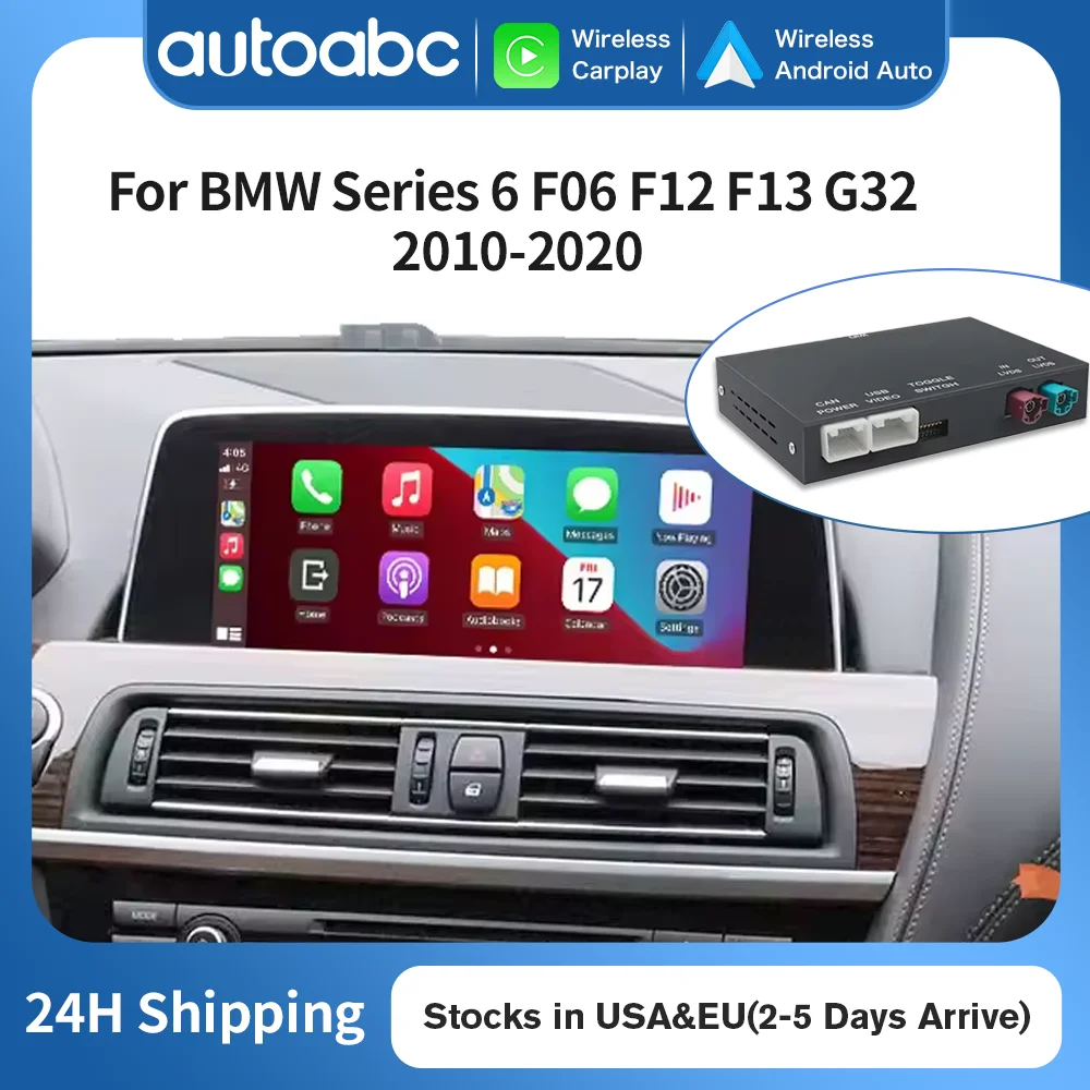 Für BMW 6er Serie F06 F12 F13 G32 2010-2020 CIC NBT EVO mit Wireless CarPlay Android Auto Mirror Link AirPlay GPS Decoder Modul