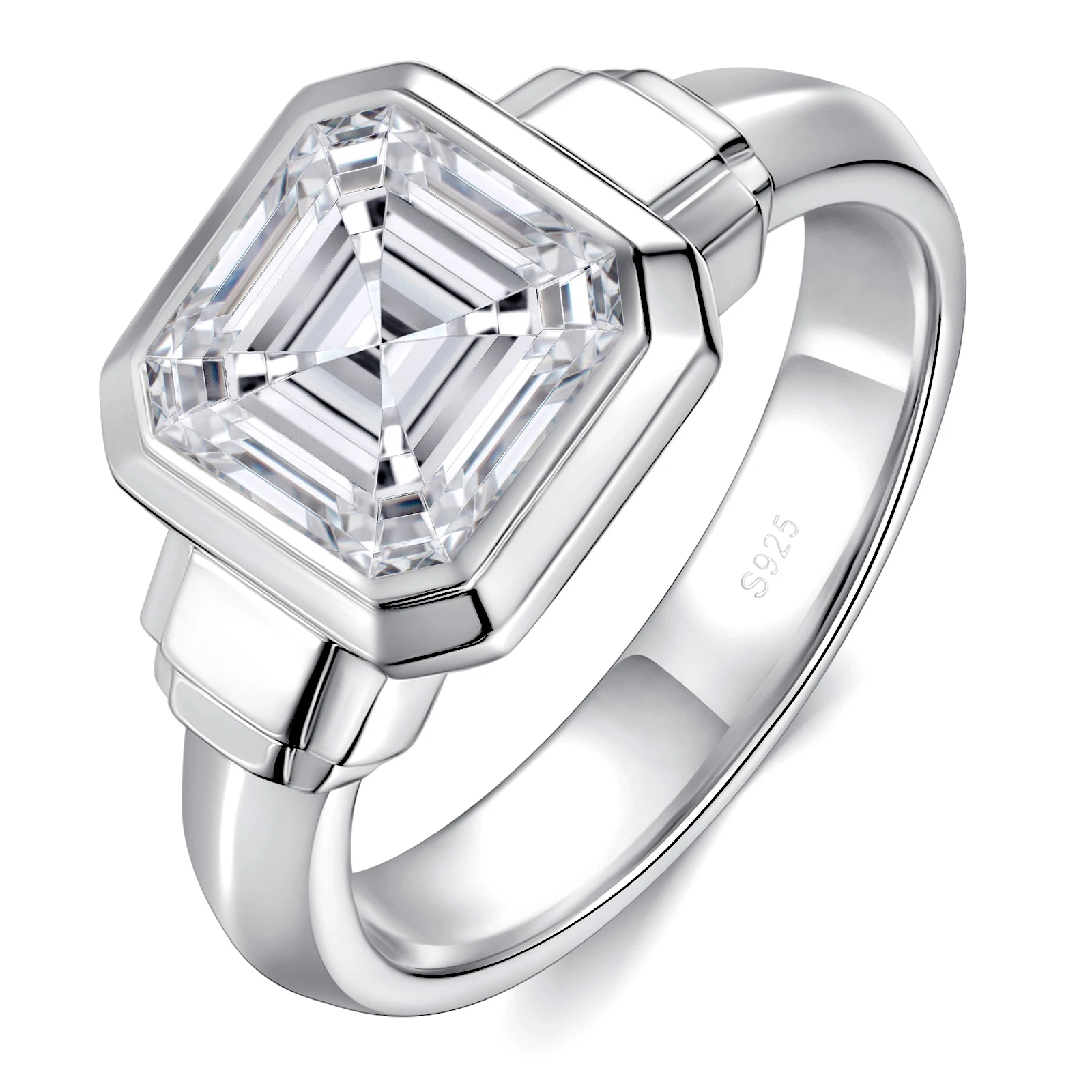 

Обручальное кольцо-пасьянс с муассанитом 2,5 карата для мужчин и женщин, обручальное кольцо унисекс, серебро 925 пробы, белое золото 18 карат,