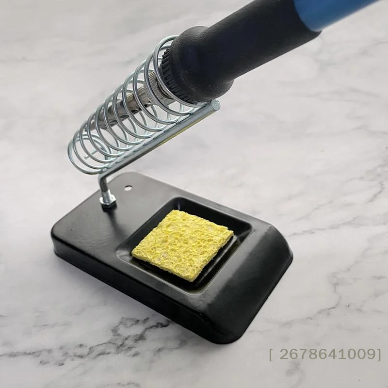 〔L〕Soldering Iron Stand Portable Holder Soldering Tin Stand with Welding Cleaning Sponge Electric Soldering Iron Accessories