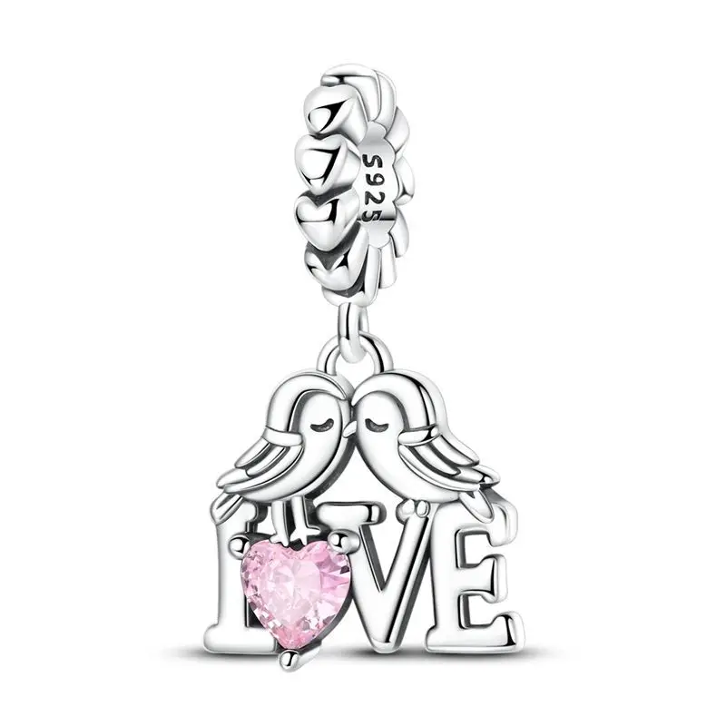 Valentine's Day Elements Couples Dangle Charm Beads for Bracelets