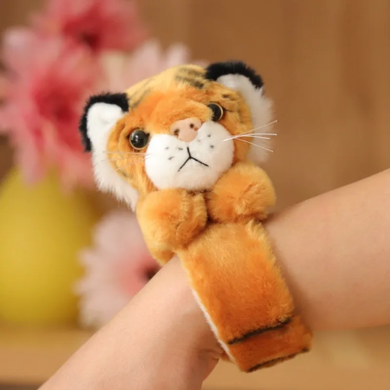 Bracelet à claquettes de dessin animé pour enfants, bracelet en peluche, jouet animal en peluche, cadeaux pour enfants, fournitures de fête préChristophe, cadeaux d'anniversaire