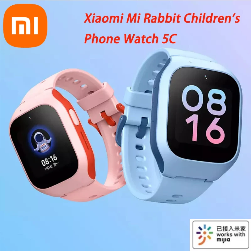 

Original Mi Rabbit Children's Phone Watch 5C Video Call 900mah Waterproof GPS Positioning Elementary School Phone Watch